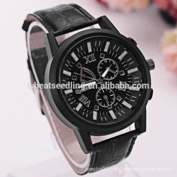 Leather strap sport men watch 2014